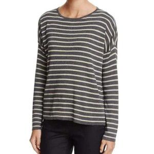 Eileen Fisher Merino and Lyocell Stripe Sweater